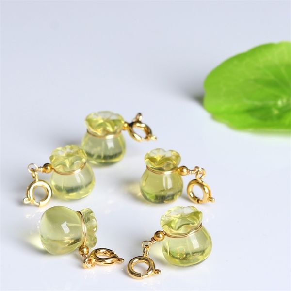 

20% off 2022 new jewelry lemon crystal blessing money bag pendant dripping small lifting broadcast goods, Silver