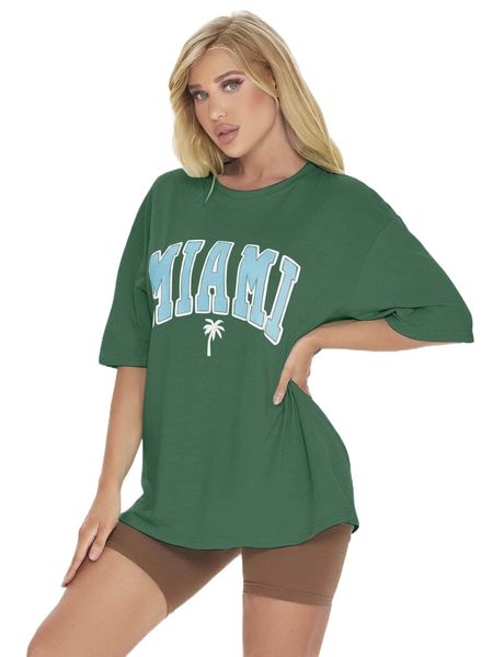 

letter graphic drop shoulder tee 26zy#, White