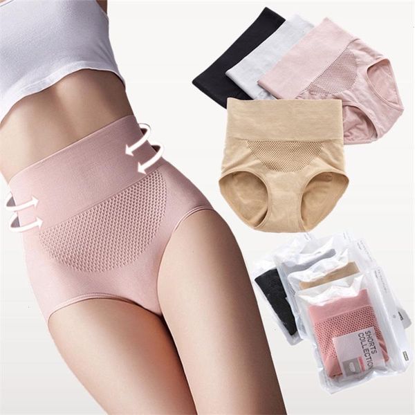 

3d honeycomb high waist women underwear cotton lace panties seamless body shaper briefs for seluar dalam, Black;pink