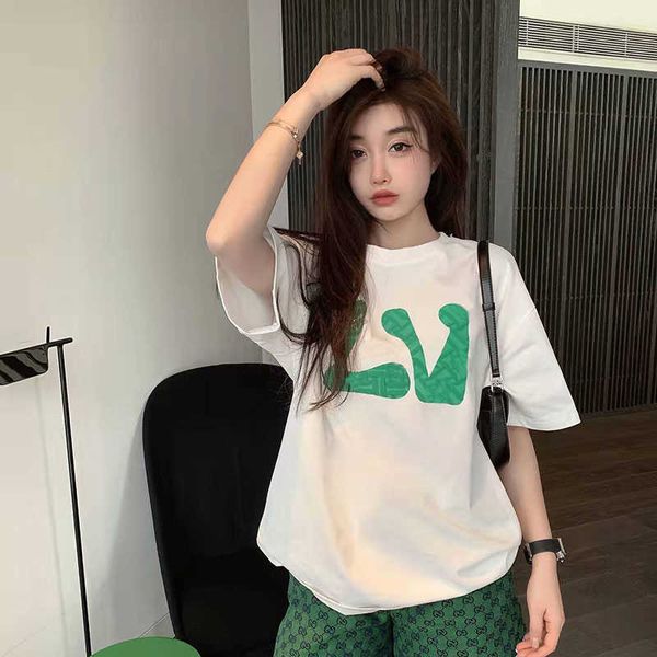 

22ss designer t-shirts dressr t shirt short women letter print ins internet solid colosleeve summer female tees womens clothes cchen, White