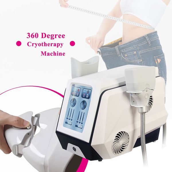 Nuove macchine portatili a 2 manici Fat Freeze Cryolipolysis Dimagrante Cryo Doppio mento Rimozione della cellulite Attrezzatura per criolipolisi in vendita