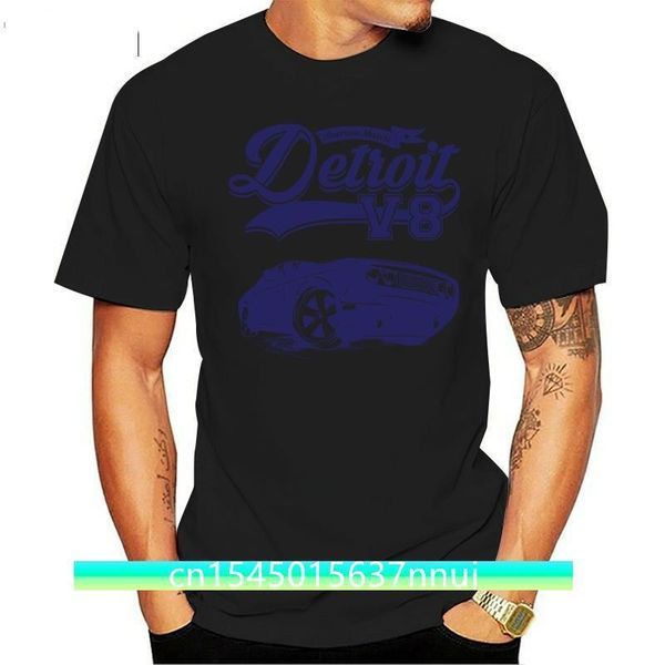 

bnwt detroit v8 american muscle car motors tee t shirt sxxl tshirt for youth middleage the old 220702, White;black