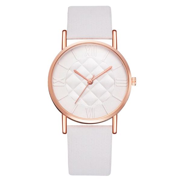 Relógios de relógios moda faixa de couro de couro de quartzo relógios de pulso de luxo top marca branco casual senhoras relógio de pulso