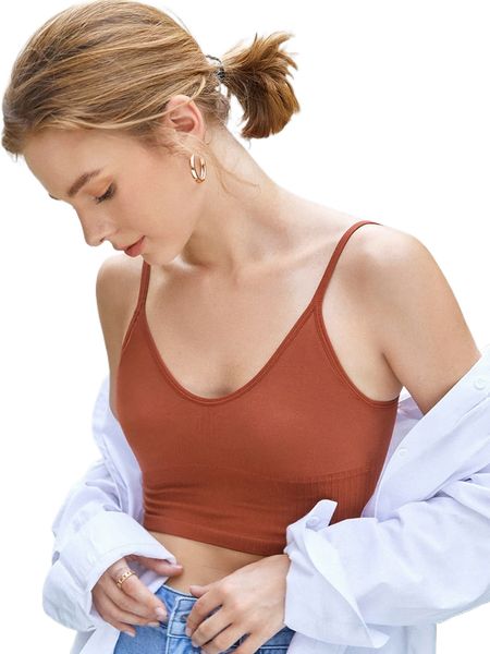 

luvlette seamless cami bralette n9aa#, Black;red