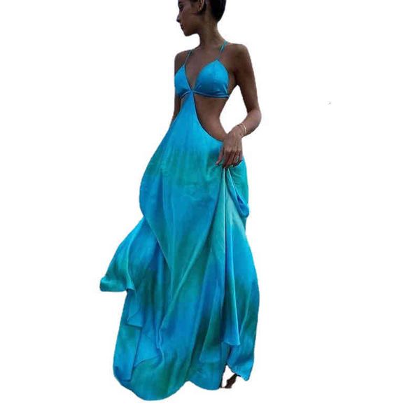 

casual dresses 2022 summer women's suspender dress loose gradient lh6g, Black;gray