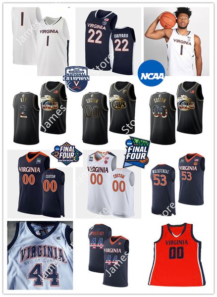 

2022 ncaa custom uva virginia stitched college basketball jersey 24 lgor milicic jr. 5 jayden nixon 11 malachi poindexter 41 wally walker 44, Black