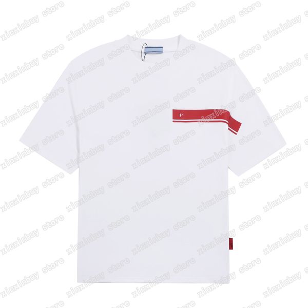 

22ss women designers t shirt tee triangle milan silica gel letters short sleeve man crew neck streetwear black white xinxinbuy s-xl