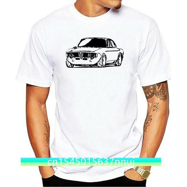 

mens tees italy car romeo t shirt bertone gtv race gt retro gift dad car giulia sprint 105 tee oneck tsh 220702, White;black