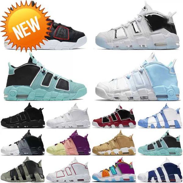 

boots 2022 women mens more uptempos basketball shoes pippen triple w, Black
