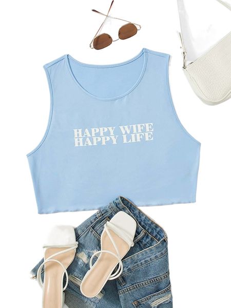 

plus letter graphic lettuce trim tank b4p2#, Black