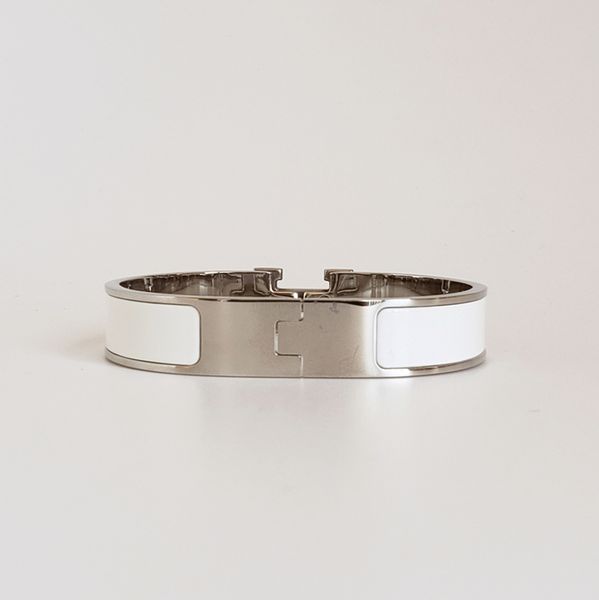 

quality high bracelets designer design bangle stainless steel sliver buckle bangles fashion jewelry men and women bracelet kfsc, Black