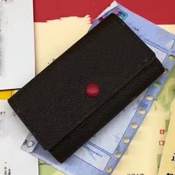 

leather ladies six lockable keychain wallet practical storage box, Red;blue