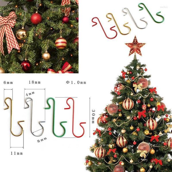 Haken Schienen 50 Teile/beutel Bunte Kleine Haken Festival Zubehör Weihnachten Ornament S-förmigen Anhänger Für Home Party 2022 Jahr decor