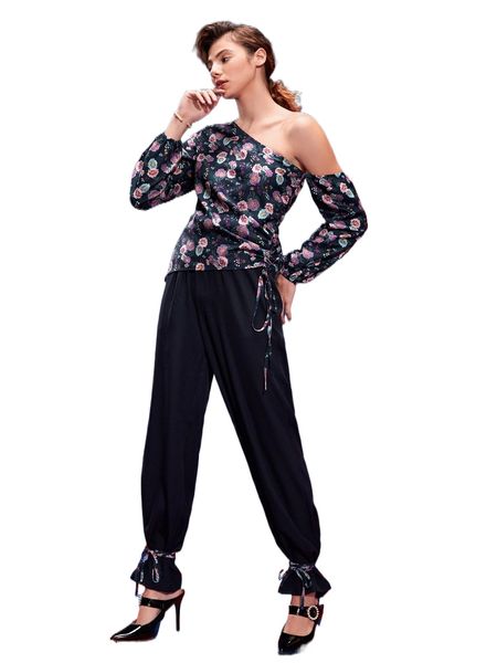 

x pchawj paperbag waist knot hem belted pants j6td#, Black;white
