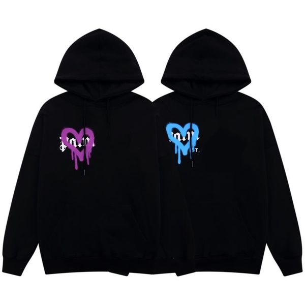 

oy029 autumn winter artistic art painted wash collaborate hoodie skateboard high street men women streetwear hooded sweatshirt, Black