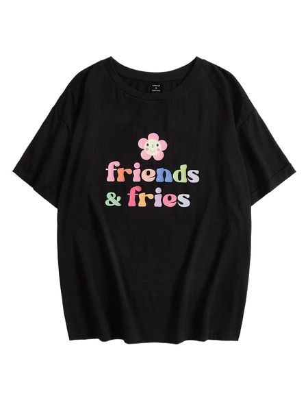 

x karen thaco slogan and cartoon graphic p5xv#, White