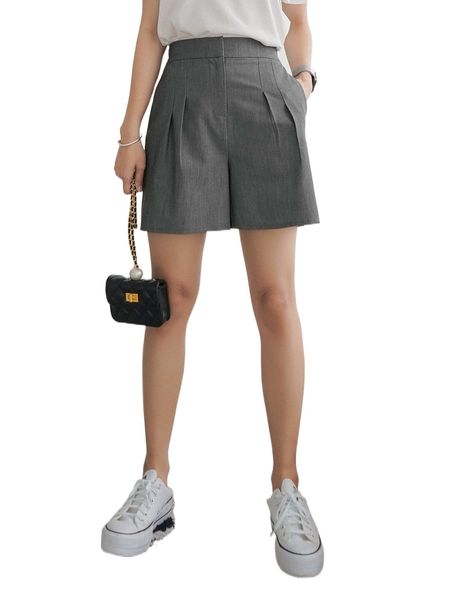 

dazy solid wide leg shorts c4yd#, White;black