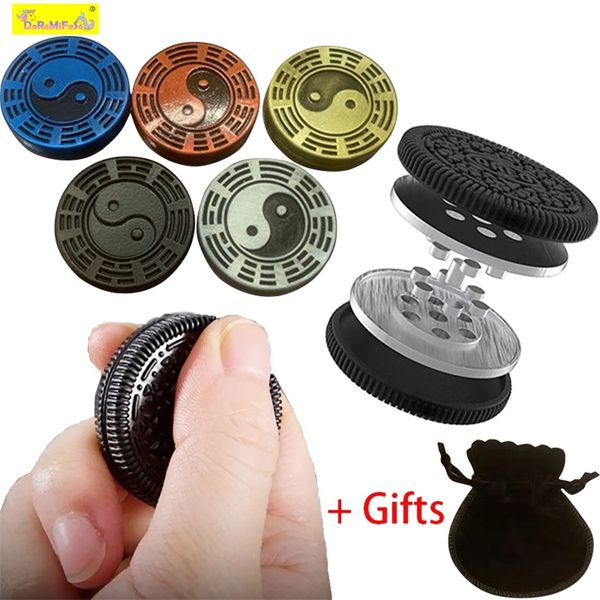 EDC Fidget Coin Spinner descompressão brinquedo de brinquedo magnético Brinquedos sensoriais pop giroscópio para adultos crianças 220505