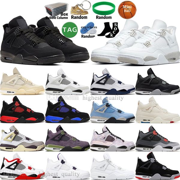 

sail military black cat white oreo 4 4s mens basketball shoes university blue thunder fire red blank motorsports purple metallic men sports