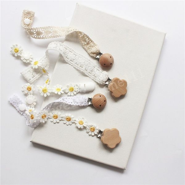

newborn pacifier chain lace floral cloth nipple holder leash strap belt soother nursing teether dummy clip newborn accessories