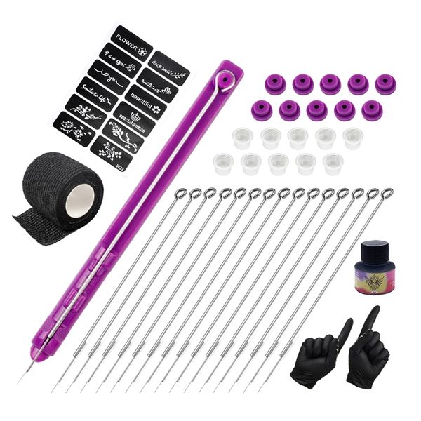 PuCe de mão e stick kit de tatuagem caneta limpa Máquina segura DIY Ferramenta para suprimentos 220624