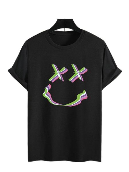 

men cartoon graphic tee y48f#, White;black