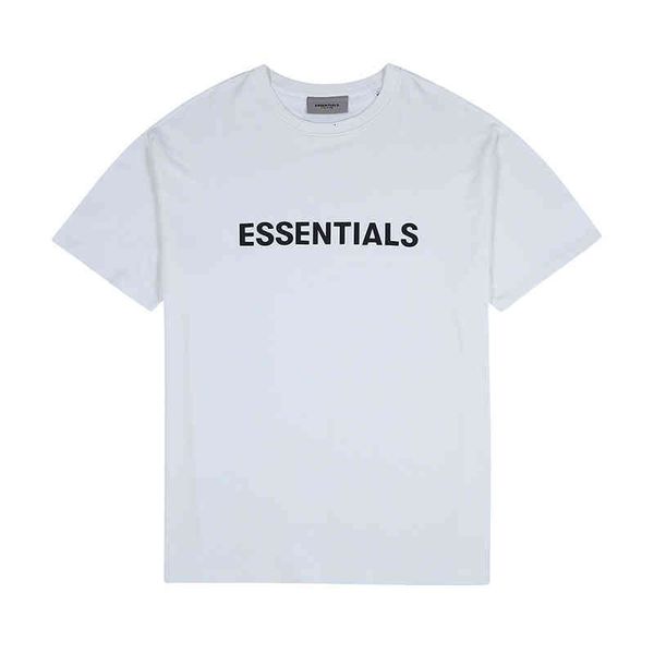 

50% discount short sleeve t-shirt men's essentials fog double thread fogt letter fg loose round neck women's essentialst t-shirt f, White;black
