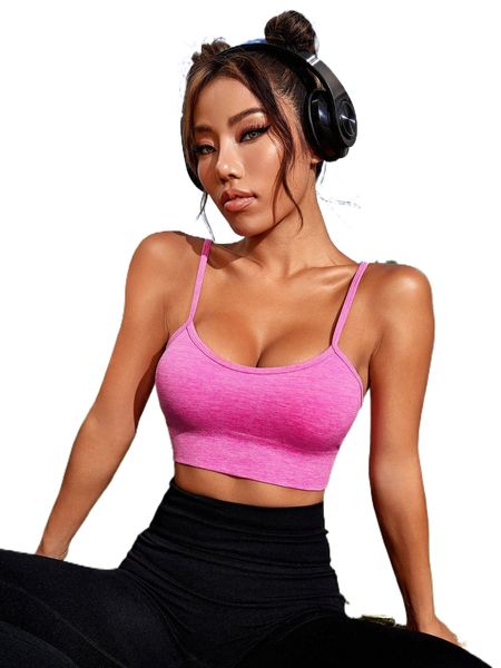 

solid ribbed knit sports bra s2jb#, Gray