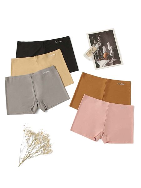 

plus 5pack letter graphic panty j7im#, Black;white