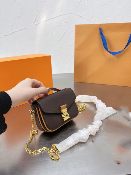 

designers shoulder bag luxury tote purse handbag message bags cluth brand classic genuine leather crossbody original box old flower 14cm cof