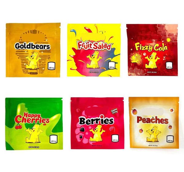 

600mg packaging bags resealable edible candy sour gummy peaches mylar plastic edibles gummies pack package bag wholesale