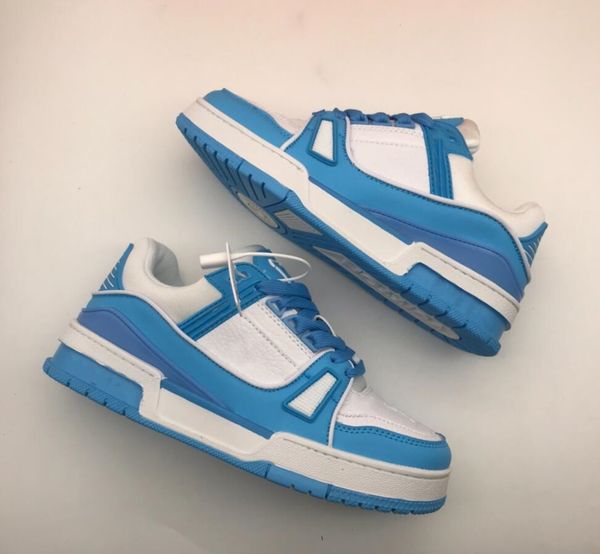 

luxury mens sneaker shoes fashion designer men women leather low lace-up casual trainers outdoor comfortable wear-resisting walking shoe 36-, Black