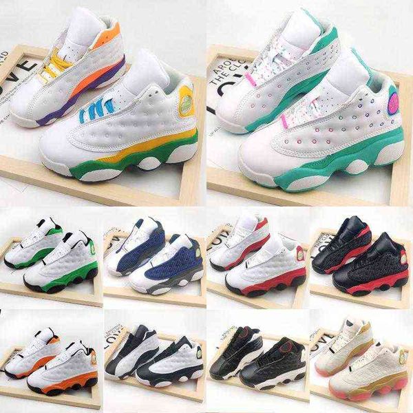 

infant toddler sneakers 13s kids dark powder blue starfishs basketball shoe flint starfish bred chicago island aurora green boy girl little, Black;red