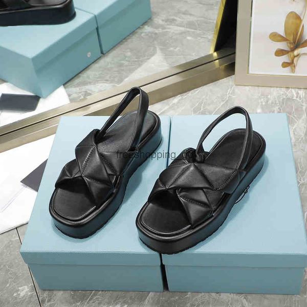 

new sheepskin sandals slippers women's platform sandals summer beach, Black