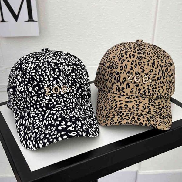 

designer bucket trucker baseball hat female spring and autumn leopard letter zoe fashion duck tongue summer leisure sunshade personality tre, Blue;gray
