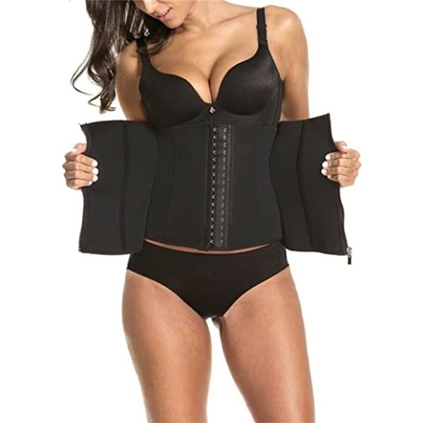 

corset waist trainer double pressing cincher underbust corset body shaper shapewear corset slimming belt shaper 220513, Black;white