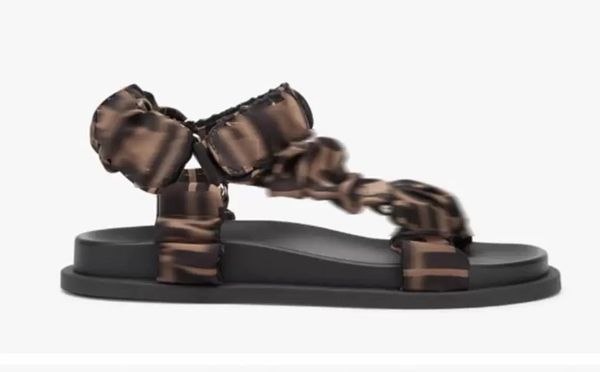 

2022 paris luxury sandals women slipper men slides leather sandal womens hook & loop casual shoes 35-42 with box and dust bag, Black