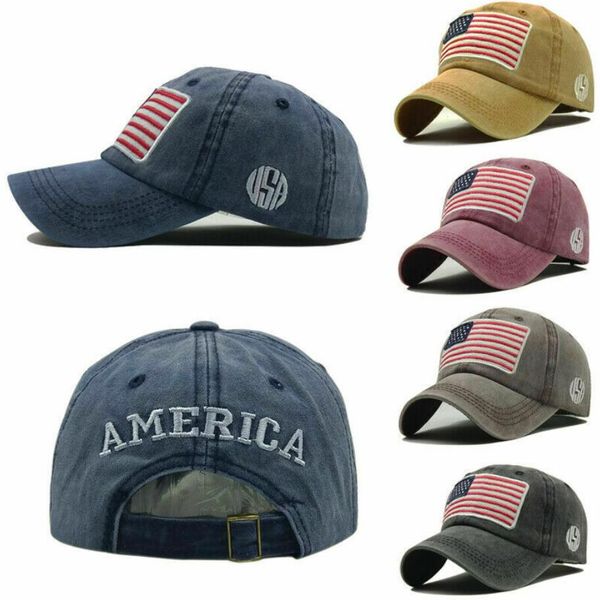 

fashion american flag hats camouflage baseball cap men's women's rebound cap army bone truck driver hip hop hat sport caps, Blue;gray