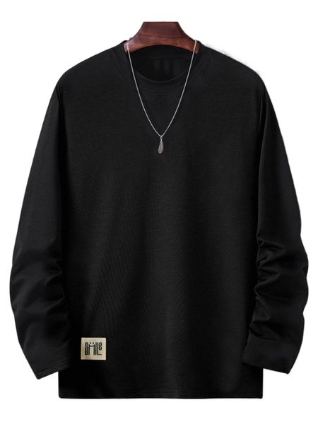 

men letter patched detail tee i1ix#, White;black