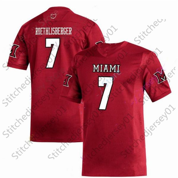 

miami redhawks football jersey ncaa college ben roethlisberger brett gabbert jaylon r tyre shelton james maye mens youth women, Black