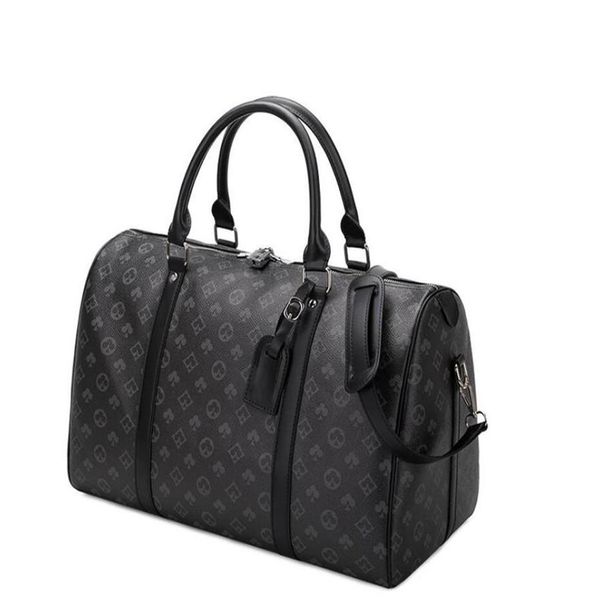 

2022 new fashion men women travel bag duffle bag leather luggage handbags large capacity sport bag 50cm with lock with serial num224d