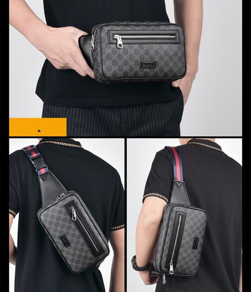 

men leather bags men women leather sport runner fanny pack belly waist bum bag fitness running belt jogging pouch back grid