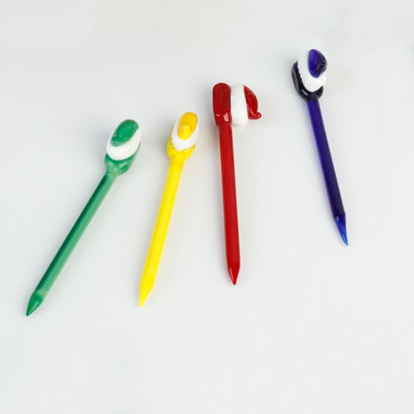 Высококачественный стеклянный инструмент для инструментов для курения зубной щетки цветной