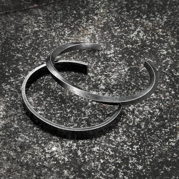 Braccialetto da uomo in acciaio inossidabile vintage nero cubano braccialetto tendenza gioielli coppia regalo accessori maschili all'ingrosso braccialetto