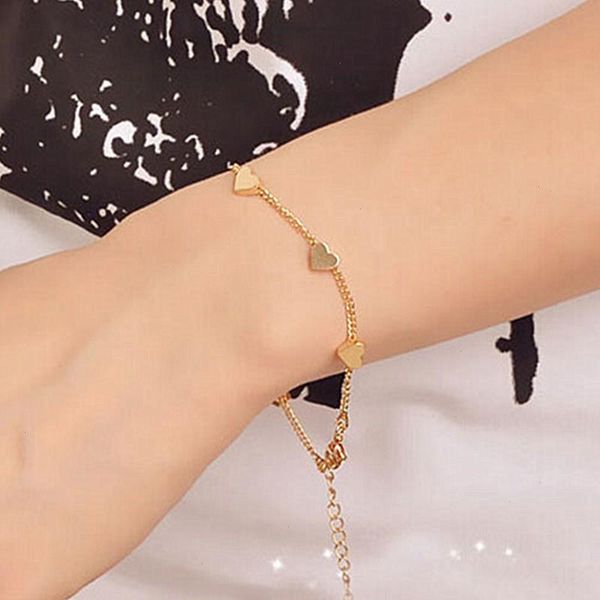 

gold color hearts infinity strand bracelets pulseras mujer minimalist jewelry women stars beach boho bracelet amp bangles, Black