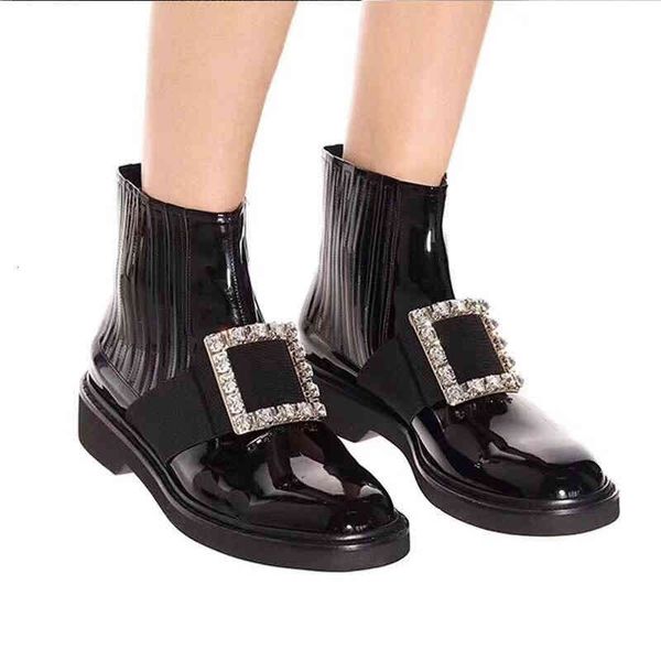 

boots women's black chelsea boots designer shoes crystal metal retro aw