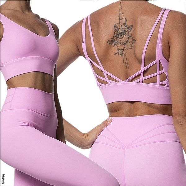Conjunto de ioga de costas borboleta de verão feminino leggings roupas de corrida roupas esportivas cintura alta fitness esportes ginásio terno 220330