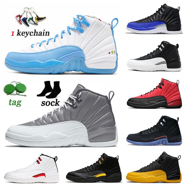 

authentic 12 12s mens women basketball shoes hyper royal university blue black taxi dark concord flu game university gold jorden12s trainers