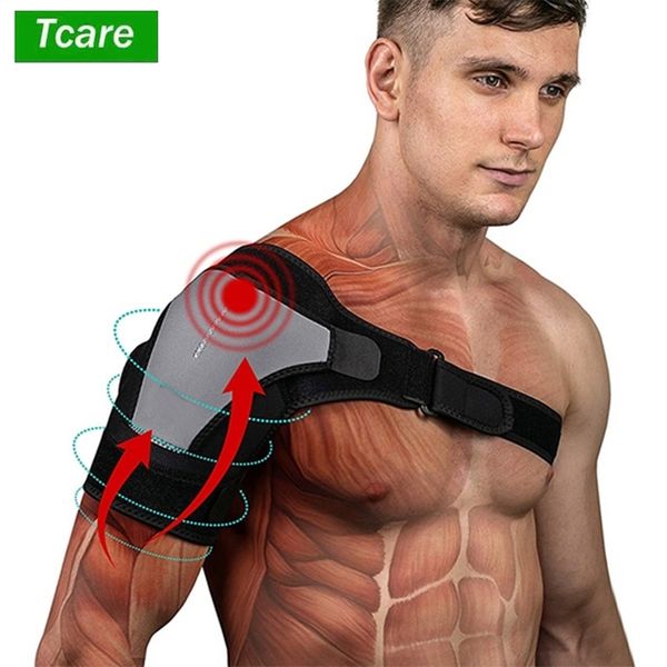 TCARE Ajuste ajustável para o ombro esquerdo/direito Protetor de bandagem Brace Brace Dor lesão da lesão de ombro Cieira da pulseira 220812