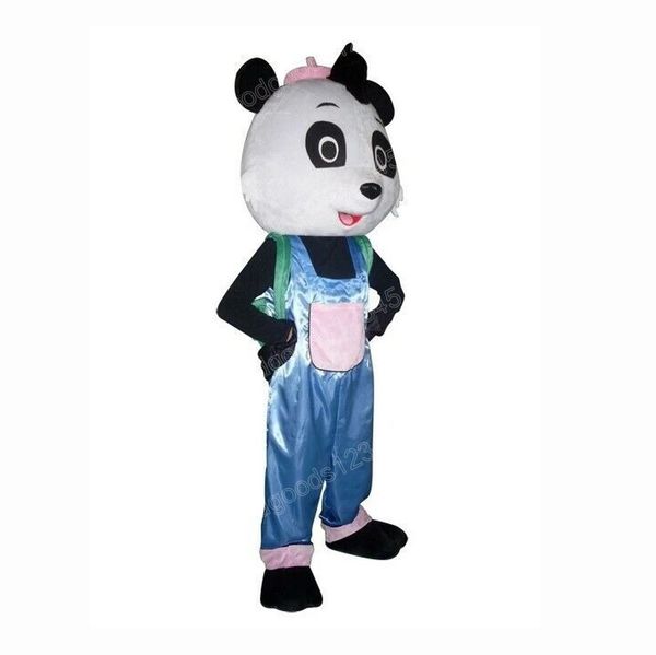 Costumi della mascotte del panda di Halloween Abito da festa di Natale Personaggio dei cartoni animati Carnevale Pubblicità Costume da festa di compleanno